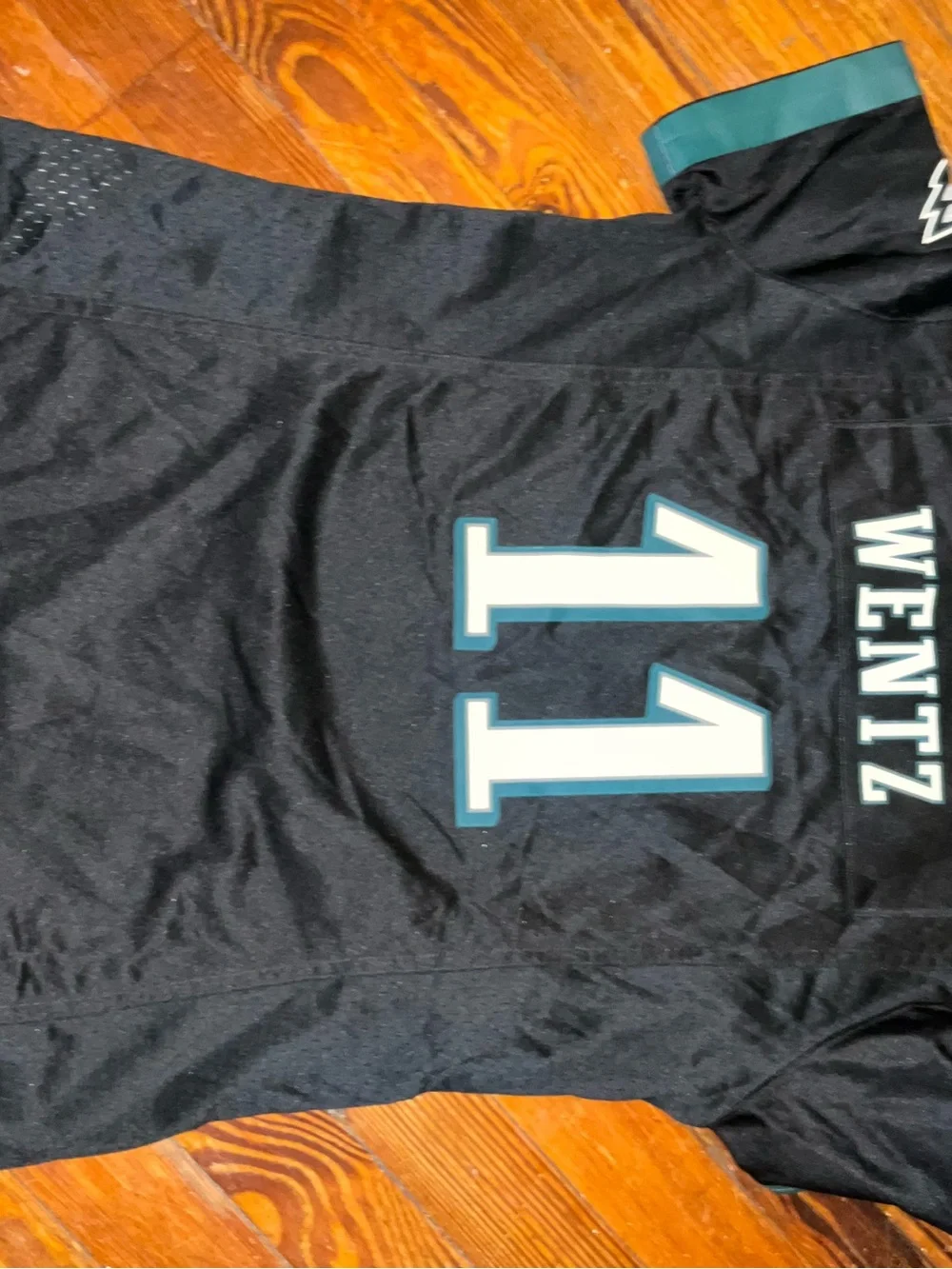 Nike Philadelphia Eagles #11 Carsten Wentz Kids Jersey - Black and Green